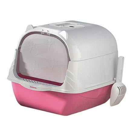 Hooded Cat Litter Box Litter Pan Large Space Enclosed and Covered Cat Toilet