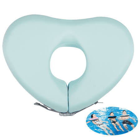 Ueasy Love Shaped Swimming Pool Floating with Locking Collar for Arm Release Training on Water Fun Neck Swimming Ring for Teens and Adults