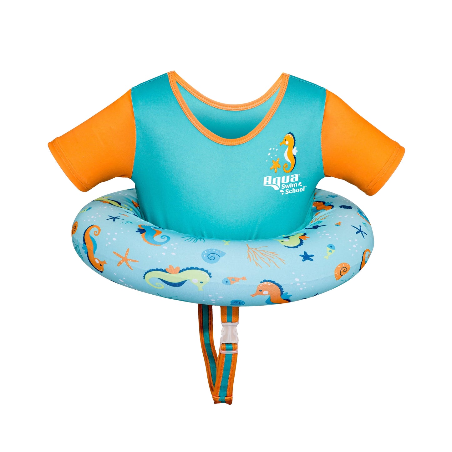 Swim School Inflatable Tot Trainer Pool Float, Adjustable Strap